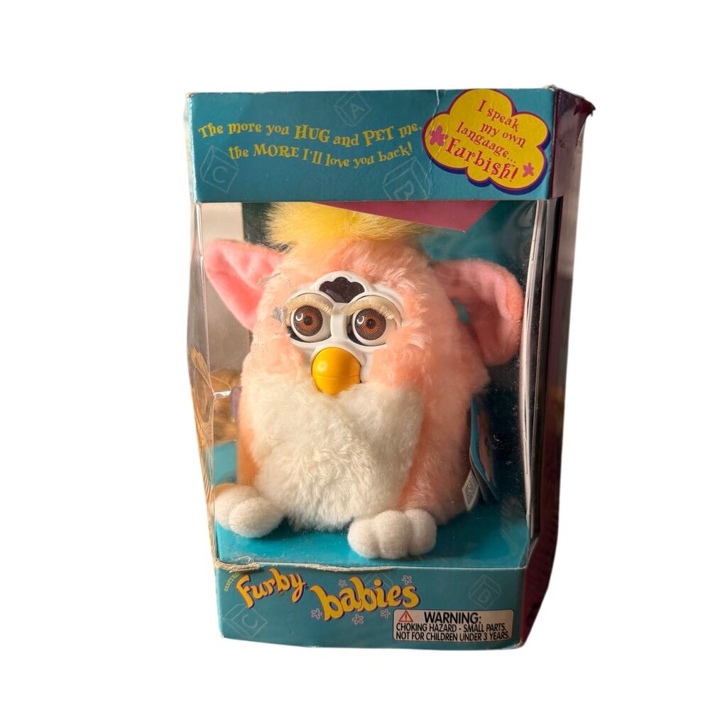 1999 Furby Babies Pink Blue 70-940 Tiger Electronics in Box w/instructions